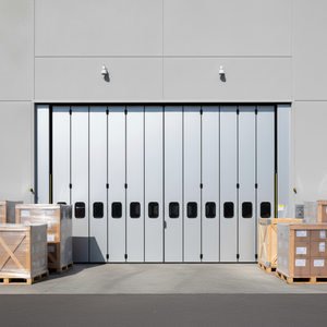 Porte pliante extérieure à rupture <span class=keywords><strong>de</strong></span> pont thermique en aluminium, porte patio pliante, porte accordéon en <span class=keywords><strong>verre</strong></span> à cadre noir pour <span class=keywords><strong>jardin</strong></span> extérieur - Product Image 1