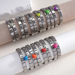 Phổ Biến Từ Trái Tim Ý Quyến Rũ Vòng Đeo Tay Thép Không Gỉ Vàng Bạc Phát Sáng Sáng Ý Quyến Rũ Từ Trái Tim - Product Image 5