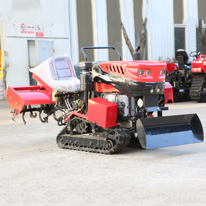 Máquina agrícola doméstica pequeña multifuncional, Tractor 4wd sobre orugas, timón rotativo, sequía de agua, doble propósito para Ridging - Product Image 3