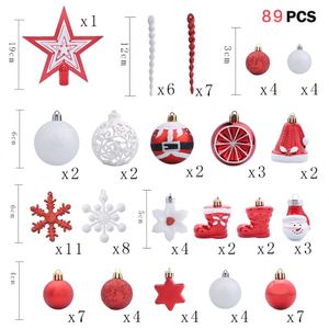 ชุดกล่องของขวัญคริสต์มาส Xmas Factory คุณภาพสูง 89 ชิ้น สีแดง พลาสติก ขนาดผสม พร้อมโลโก้สั่งทำ ชุดลูกบอลคริสต์มาสสำหรับตกแต่ง - Product Image 2