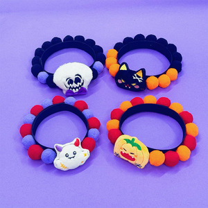 Collares de Halloween para mascotas, Bola de piel, collares de fantasma de calabaza para Velcro, decorativos sostenibles, para gatos y perros, bufandas para perros y gatos al aire libre - Product Image 2