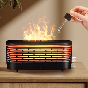 Coloful <strong>Light</strong> Simulation Fire Flame Humidifier <strong>Diffuser</strong> with Timing - Product Image 1