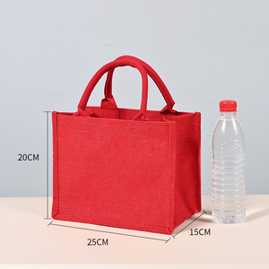 Sac fourre-tout en <span class=keywords><strong>jute</strong></span> réutilisable avec logo personnalisé, écologique, pour le shopping et la promotion quotidienne - Product Image 5
