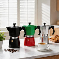 Cafetière à expresso Tenrey pour cuisinière, en alliage d'aluminium, type Moka, 3 tasses, 6 tasses, cafetière Mocha, cafetière Moka