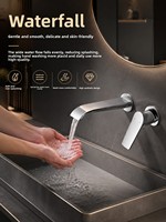 Robinet de lavabo encastré en laiton chromé à poignée unique, eau chaude et froide pour salle de bain d'hôtel