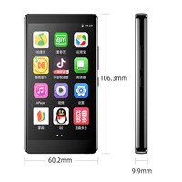 Reproductor Mp4 Bluetooth Wifi Android 9,0, pantalla táctil, Radio FM sin pérdidas, música, vídeo, reproductor Mp3 de 4,0 pulgadas con altavoz, grabadora de voz