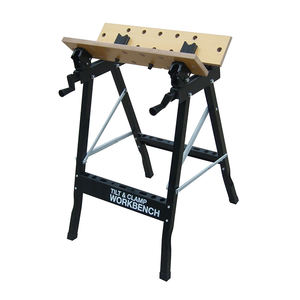 Scie à bûches en acier pliante Support de bûcheron <span class=keywords><strong>pour</strong></span> chevaux Support de charpentier Banc de travail télescopique avec pinces réglables - Product Image 3