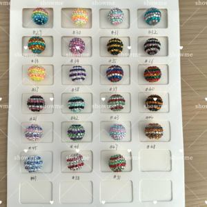 Perles en résine rayées colorées, strass, 10 mm-22 mm, fabrication de bijoux, cristal acrylique, perles de gomme à mâcher, perles de diamant, perles de chewing-gum, stylo - Product Image 4