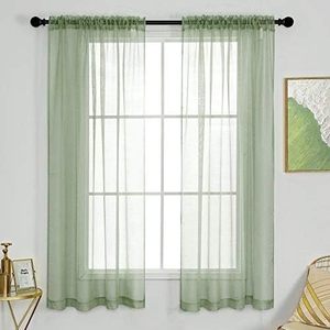 Panneaux de voile unis de luxe XinLan pour chambre et salon, rideaux filtrant la lumière douce - Product Image 5