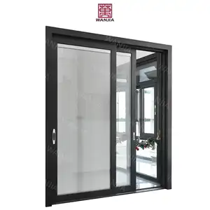 Portes-fenêtres coulissantes à rupture thermique Porte coulissante élévatrice extérieure en aluminium Portes coulissantes en verre en aluminium