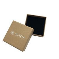 Boîte d'emballage personnalisée pour bijoux, mini-boîte en papier kraft pour boucles d'oreilles, colliers, pendentifs, cadeaux en plastique pour mariage