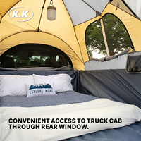 Tente de camping pour camionnette Kawagebo Kamp (KK) à installation rapide, imperméable, pour benne de camionnette de 5,5 à 6 pieds, compatible avec Ford, GMC, Toyota