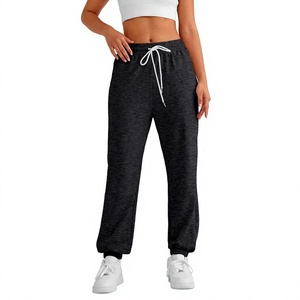 Pantalones Deportivos de Otoño para Mujer, Venta Directa de Fábrica, OEM, 100% Algodón y Spandex, Corte Holgado, Impermeables, Transpirables, con Cordones Ajustables - Product Image 3