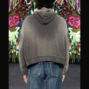 Sudadera con capucha de manga larga sólida de algodón puro para hombre primavera otoño suelta Casual de talla grande marca de moda superior - Product Image 2