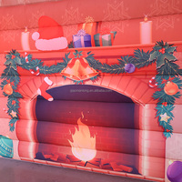 Décorations de fond photo gonflables de Noël en gros, maison gonflable de Noël durable, tente de Noël gonflable