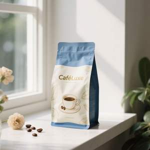 Bolsa de Fondo Plano con Válvula de Aire para Café, Resistente al Agua y Reciclable, 250g 500g, Venta al Por Mayor - Product Image 5