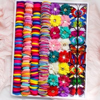 Set de Accesorios para el Cabello para Niñas, Pinzas, Lazos Elásticos de Tela con Estrellas Multicolores, Venta al Por Mayor, Personalizables