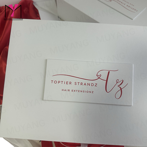 MUYANG Custom Logo Printed Rigid Cardboard <b>White</b> Bundled Hair Extension Wig Packaging <b>Box</b> Can Be Any Color And Any Design - Product Image 5