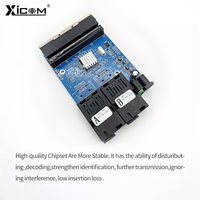 XICOM Gigabit, 2 Puertos de Fibra, 4 Puertos RJ45, Placa PCBA, Conector SC, Monomodo Simplex, Switch de Fibra Óptica Ethernet 10/100/1000M