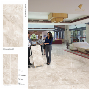 Azulejos de porcelana Pulpis Pearl 800x1600mm, acabado brillante, para suelo y pared, aspecto de piedra premium, 80x160cm - Product Image 3