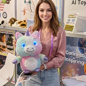Peluche Unicorno Arcobaleno con Controllo Vocale AI, Giocattolo Interattivo Parlante per l'Apprendimento, Regalo per Bambine - Product Image 2