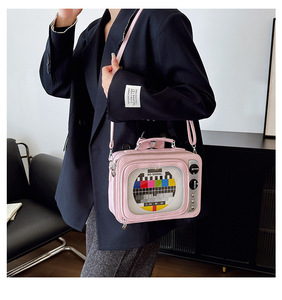 Bolso de Hombro Transparente de Diseño Lindo para Mujer, Mochila <span class=keywords><strong>Ita</strong></span> Personalizada de Cuero PU con Forma de <span class=keywords><strong>TV</strong></span> - Product Image 6