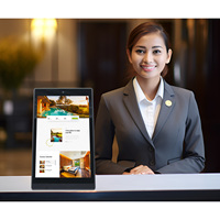 Évaluateur de commentaires des clients 10.1 pouces RK3399 écran IPS pour tablette en forme de L avec support pour restaurants