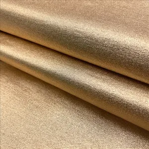 Bulk Purchase Of High Stretch Metallic Braided Twill Fabric With PU Coating Ideal For Boys Girls Casual Apparel