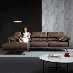 Perabot Sofa Ruang Tamu Desainer Mewah Modern Sofa Kulit Sofa Elegan