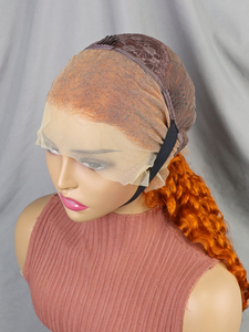 Pelucas de Cabello Humano 200% Natural de 14-30 Pulgadas # Pelucas de Cabello Liso con Frente de Encaje Transparente 13x4, Ondulado Profundo, 350 Colores - Product Image 5
