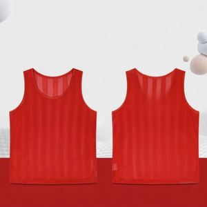 Wholesale Casual Pinstripe Ventmesh Quick Dry Breathable Air Circulating Marathon <b>Bib</b>-Ready Team <b>Training</b> Vest Athletic Singlet - Product Image 3