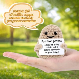 Animales de Ganchillo Positivos, Regalos de Animales de Ganchillo de Apoyo Emocional con Tarjeta de Mensajes Positivos, Decoración de Escritorio - Product Image 4