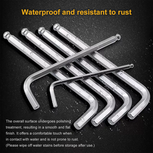 9-Piece Industrial Grade Carbon Steel Metric L-Shaped Single End Hex <strong>Key</strong> Wrench <strong>Set</strong> (1.5mm-10mm) OEM Ergonomic Handle 10 NM Max - Product Image 2