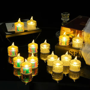 Velas LED de Té de Plástico Amarillo Cálido de Alta Calidad, Luces de Té con Efecto de Goteo, Decoración Romántica para Mesa, Funcionan con Pilas, sin Llama - Product Image 2