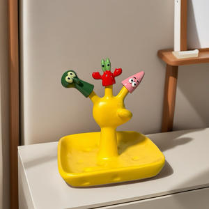 Dessin animé série créatif doigt manchon entrée clé support de rangement maison anneau bijoux petits ornements cadeau - Product Image 1