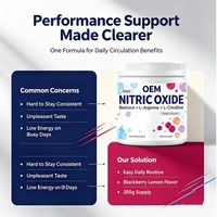 Poudre de Betterave à l'Oxyde Nitrique Marque Privée OEM 250g 8.82oz Saveur Mûre Citron pour Marque Personnalisée