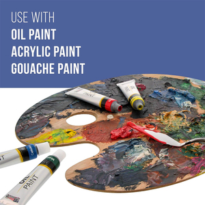 <span class=keywords><strong>Palette</strong></span> de peinture d'artiste ovale rectangulaire <span class=keywords><strong>en</strong></span> <span class=keywords><strong>bois</strong></span> pour mélanger la peinture à l'huile acrylique - Product Image 4