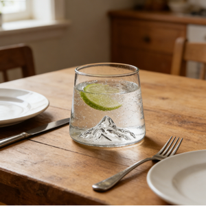 Vasos Transparentes Personalizados para Beber Agua, Producto en Oferta, Vaso de Borosilicato de 280 ml con Forma de Montaña para Té Caliente, Leche y Café - Product Image 2
