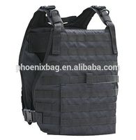 Gilet porte-plaques tactique modulaire Le porte-plaques en tissu nylon kaki Gilet en polyester Gilet d'extérieur