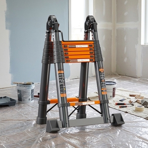 Multi Purpose Foldable <strong>Telescopic</strong> <strong>Ladder</strong> Aluminum Carbon Stainless Steel <strong>a</strong> <strong>Frame</strong> Straight Step <strong>Ladder</strong> for Home &amp; Construction - Product Image 1