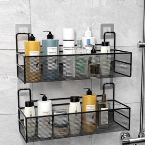 <span class=keywords><strong>Cocina</strong></span> baño ducha Caddy estante montado en la <span class=keywords><strong>pared</strong></span> organizador de esquina estante de almacenamiento multifuncional para baño <span class=keywords><strong>cocina</strong></span> - Product Image 1
