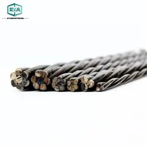 Fabrieksprijzen Astm A416 270ksi 9.53Mm 7 Draad Stalen Strengen Multi-Strand Draad Hoogspanning Staalkabel Voor Pc