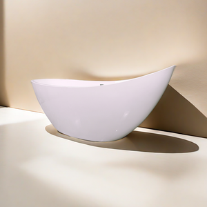 Ningjie New Bathroom <strong>Bathtub</strong> <strong>Moon</strong> <strong>Shape</strong> Acrylic SoakingUltra-thin Edge Oval Freestanding <strong>Bathtub</strong>