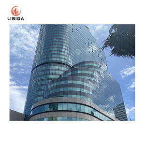 Pareti divisorie in alluminio di vetro, costo di costruzione Per metro quadrato-preventivo del sistema di facciata in vetro in alluminio - Product Image 1