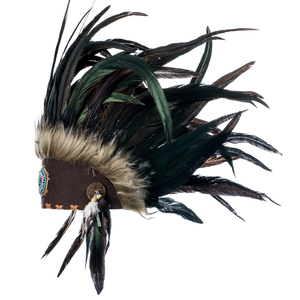 Coiffe en plumes d'autruche artisanale OEM pour fête de carnaval, style ethnique - Product Image 1