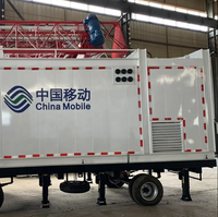 JUNHAO COW-C OEM Factory 20ft Containerized COW Mobile Base Station Hydraulic Tilt-up Hybrid Telecom Tower Hot Dip Galvanized