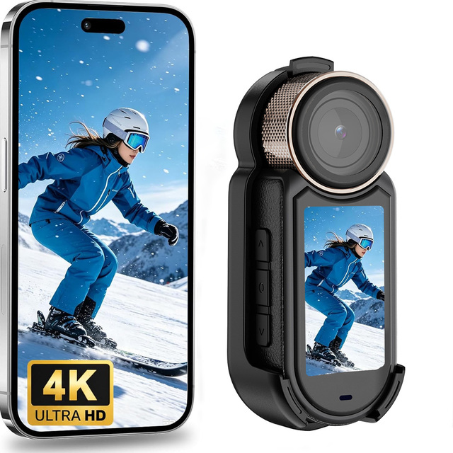 OEM Mini Body Camera WiFi Magnetic Clip Wearable Hands-Free Recording POV 4K Thumb Action Camera for Sports Vlogging Cycling