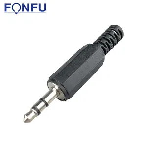 Black Plastic Housing 3.5mm Audio power Jack Plug HeadPhone Adapter Connector