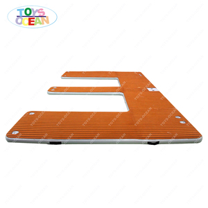 Île Flottant Radeau Gonflable Feuille <span class=keywords><strong>Jet</strong></span> <span class=keywords><strong>D</strong></span>'eau <span class=keywords><strong>Ski</strong></span> Dock Plate-forme avec Échelle Loisirs Terre Ride-on pour les Nageurs Âgés> 3 Ans - Product Image 2