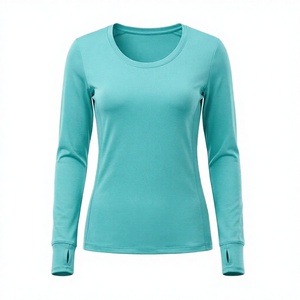 Haut d'infirmière décontracté respirant et extensible en toile de polyester à col montant et manches longues personnalisé pour femme - Product Image 2